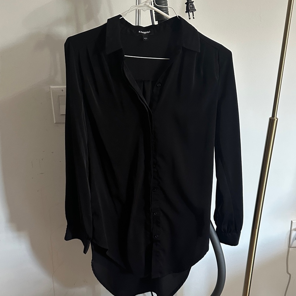 Banana Republic Black Button Down Shirt